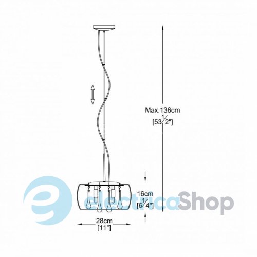 Люстра Zuma Line P0076-03E-F4FZ CRYSTAL
