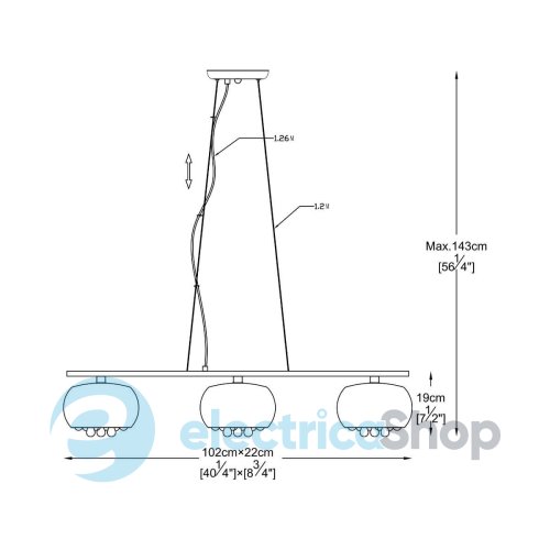 Люстра Zuma Line P0076-03S-F4FZ CRYSTAL