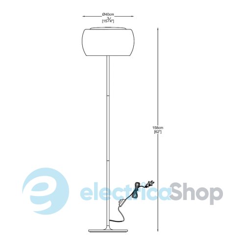 Торшер Zuma Line F0076-04A-F4FZ CRYSTAL