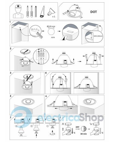 Світильник Nowodvorski DOT black 8826