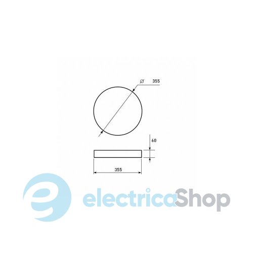 Світлодіодний світильник Eurolamp круглий накладний Milky T22 38W 4000K (LED-NLR-38W-T22)