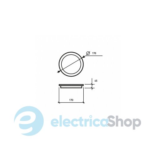 Світлодіодний світильник Eurolamp круглий накладний GL 25W 5000K (LED-NLR-25/5)