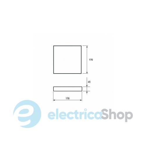Світлодіодний світильник Eurolamp квадратний накладний GL 25W 5000K (LED-NLS-25/5)