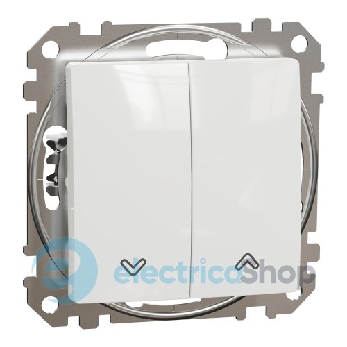 Вимикач кнопковий 2-кл. до жалюзі для серії Sedna Design Schneider Electric SDD111104 білий
