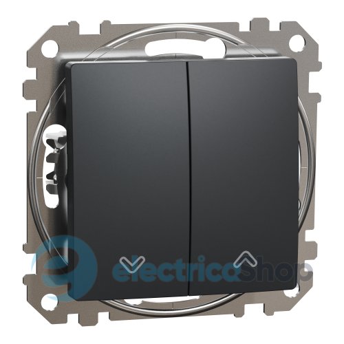Вимикач кнопковий 2-кл. до жалюзі для серії Sedna Design Schneider Electric SDD114114 чорний