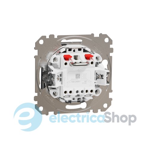 Вимикач кнопковий 2-кл. до жалюзі для серії Sedna Elements Schneider Electric SDD170114 алюміній матовий