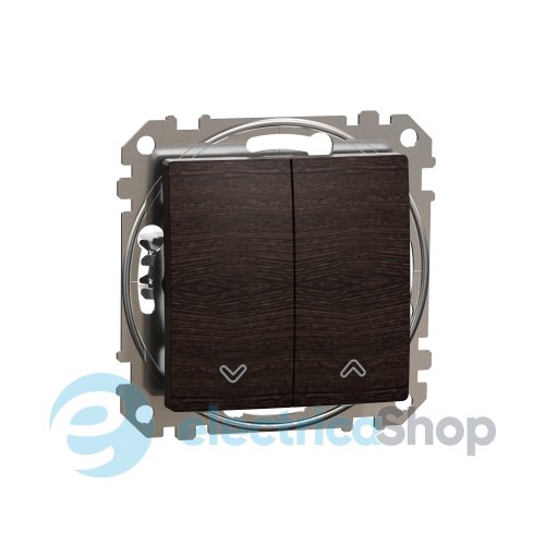 Вимикач кнопковий 2-кл. до жалюзі для серії Sedna Elements Schneider Electric SDD181104 венге