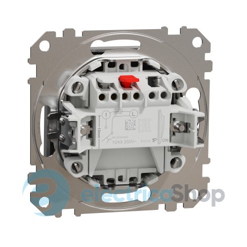 Вимикач кнопковий 1-кл. для серії Sedna Design Schneider Electric SDD113111 алюміній