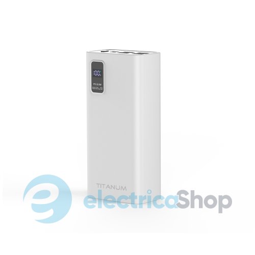 Повербанк TITANUM 728S 30000mAh 22.5W White