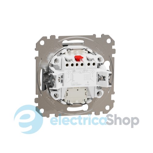 Выключатель с подсветкой 2-кл SE Sedna Design SDD113105L алюминий