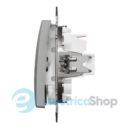 Выключатель с подсветкой 2-кл SE Sedna Design SDD113105L алюминий