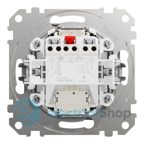 Выключатель с подсветкой 2-кл SE Sedna Design SDD113105L алюминий