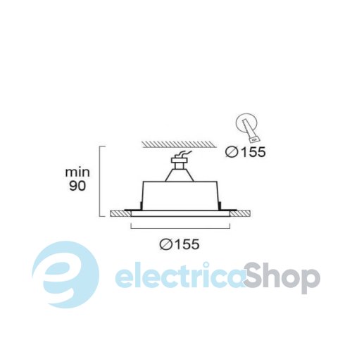 Точковий вбудований світильник Viokef CERAMIC Adjustable 4081000