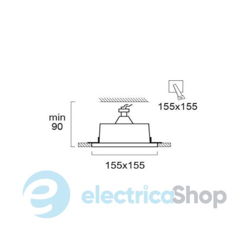 Точковий вбудований світильник Viokef CERAMIC Adjustable 4081100