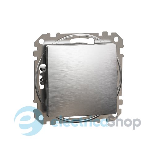 Кнопочный выключатель 1-кл SE Sedna Elements SDD170111 матовый алюминий