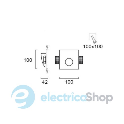 Точковий вбудований світильник Viokef CERAMIC 4097200