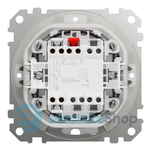 Переключатель 1-кл IP44 SE Sedna Elements SDD270106 матовый алюминий