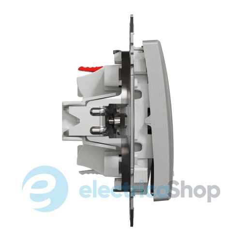 Переключатель с подсветкой 1-кл SE Sedna Design SDD113106L алюминий
