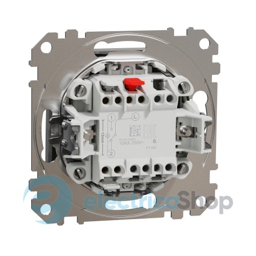 Переключатель с подсветкой 1-кл SE Sedna Design SDD113106L алюминий