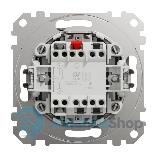 Переключатель с подсветкой 1-кл SE Sedna Design SDD113106L алюминий