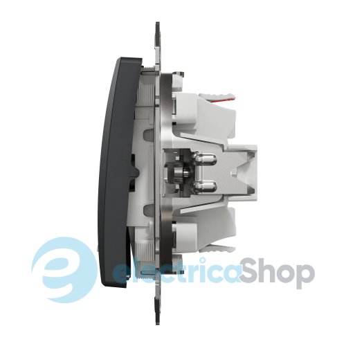 Переключатель с подсветкой 1-кл SE Sedna Design SDD114106L черный