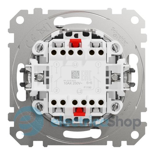 Перемикач 2-кл. для серії Sedna Elements Schneider Electric SDD170108 алюміній матовий