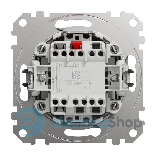 Перемикач 1-кл. для серії Sedna Elements Schneider Electric SDD170106 алюміній матовий