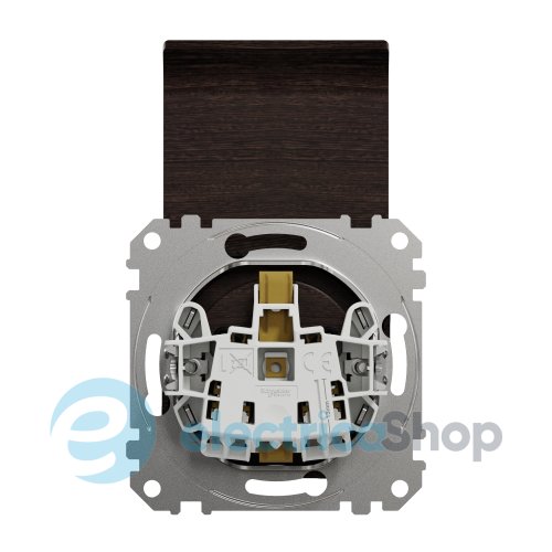 Розетка із з/к зі шторкамит та кришкою SE Sedna Elements SDD181024 венге