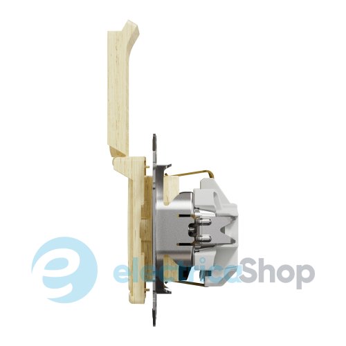 Розетка із з/к зі шторками з кришкою SE Sedna Elements SDD180024 береза