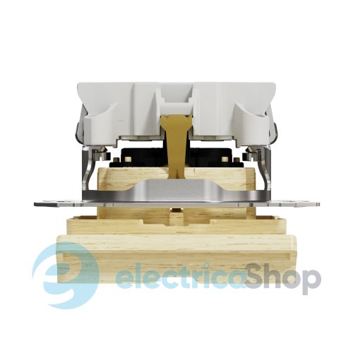 Розетка із з/к зі шторками з кришкою SE Sedna Elements SDD180024 береза