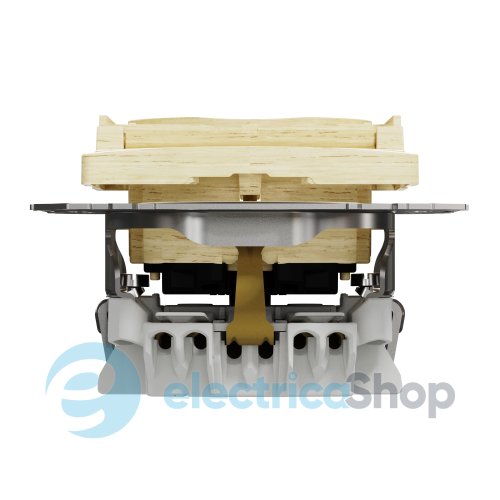 Розетка із з/к зі шторками з кришкою SE Sedna Elements SDD180024 береза