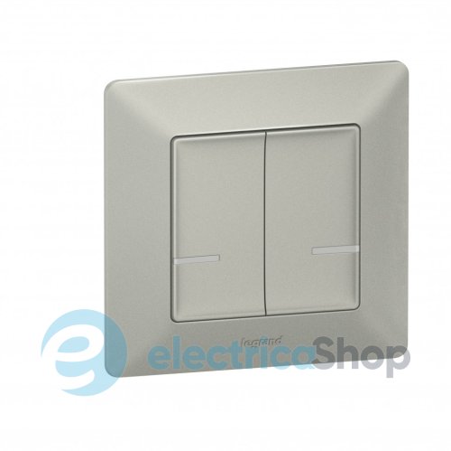Розумний вимикач 2-кл. бездротовий для серії Valena Life with Netatmo Legrand 752387 алюміній