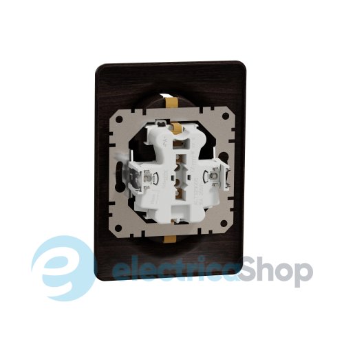 Розетка 2-я с з/к со шторками SE Sedna Elements SDD381221 венге