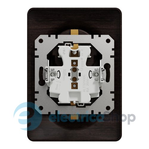 Розетка 2-я с з/к со шторками SE Sedna Elements SDD381221 венге