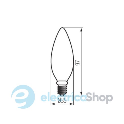 Лампа светодиодная Kanlux XLEDIM C35E14 5,9W-WW 35278