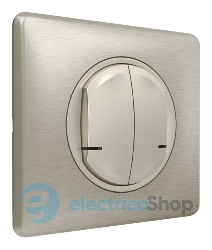 Умный беспроводной выключатель 2-кл. Celiane with Netatmo 067774, титан