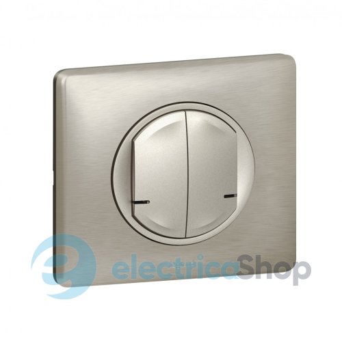 Умный беспроводной выключатель 2-кл. Celiane with Netatmo 067774, титан