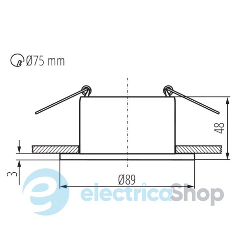Точечный встраиваемый светильник Kanlux GLOZO DSO G/W 36220
