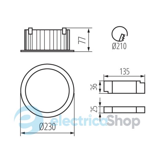 Встраиваемый точечный cветильник Kanlux TIBERI PRO 40W-940-B (35675)