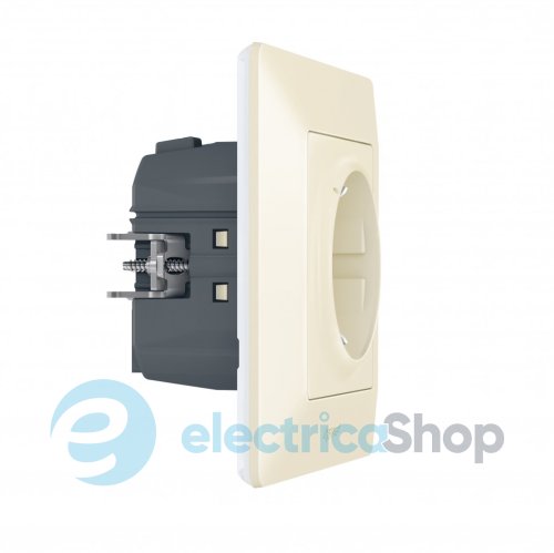 Умная розетка с з/к 16А/230В со шторками Valena Life with Netatmo 752294, слоновая кость