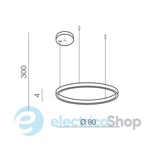 Підвісний світильник AZzardo HALO PENDANT 80 BK AZ4960