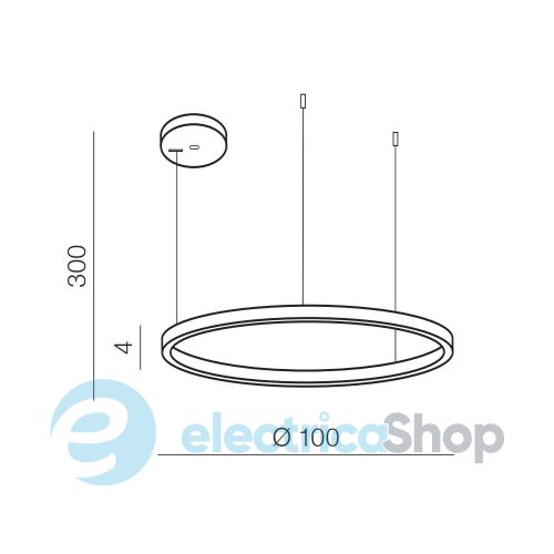 Підвісний світильник AZzardo HALO PENDANT 100 BK AZ4963