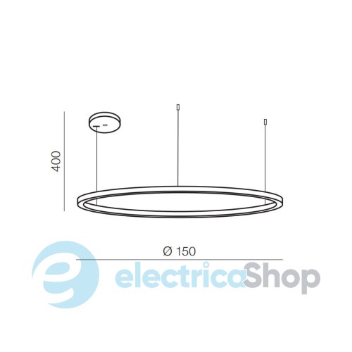 Підвісний світильник AZzardo HALO PENDANT 150 CCT GO + REMOTE CONTROL AZ5348