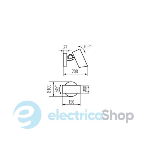 Світильник настінно-стельовий AGZAR EL-10 W 36255