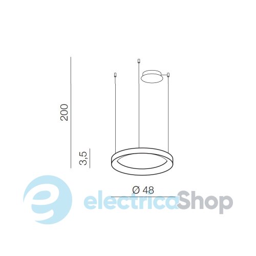 Подвесной светильник AZzardo AGNES PENDANT 48 DIMM CCT SWITCH GO AZ5017