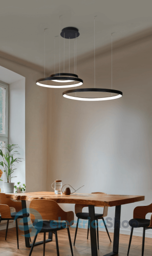 Подвесной светильник AZzardo AMANDA PENDANT 45+65+85 3000K BK AZ5027