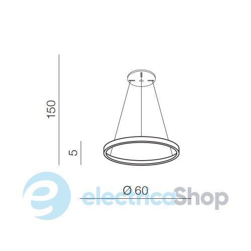 Підвісний світильник AZzardo ANDREA 60 3000K DIMM (10W+40W) GO AZ5099