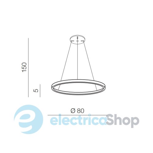 Підвісний світильник AZzardo ANDREA 80 3000K DIMM (20W+50W) GO AZ5101