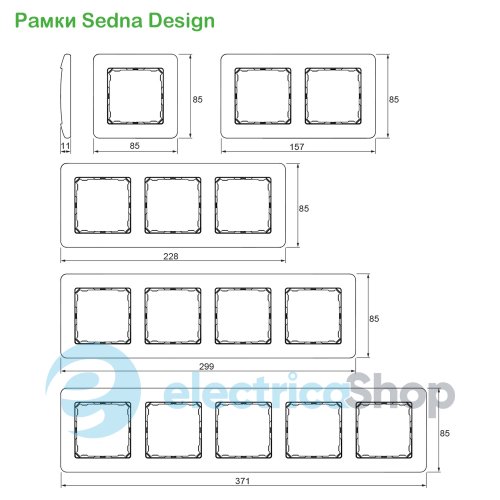 Рамка 3-я. SE Sedna Design SDD313803 алюминий