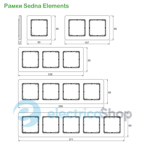 Рамка 2-а. SE Sedna Elements біле скло SDD360802